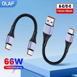 15 cm 30 cm kurzes Ellenbogen-Typ-C-zu-USB-C-Kabel, schnelles Aufladen für iPhone 16 15 Xiaomi Samsung Huawei Power BanK USB-Typ-C-Datenkabel