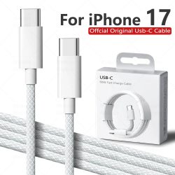 Original USB-C Kabel für Apple iPhone 17 Pro Max PD 60W Schnellladung für Huawei Xiaomi Samsung Typ C Geflochtenes Kabel Zubehör