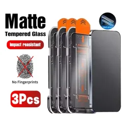 3 Stück Oleophobe Beschichtung Staubfrei Einfache Installation Matt Displayschutzfolie für iPhone 16 14 13 12 11 15 17Pro Max Air mini Glas