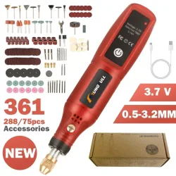 USB-Aufladbarer Kabelloser Gravierstift Drahtloser Elektrischer Bohrer Rotationswerkzeug für Schmuck und Glas - Tragbarer Handgravierer