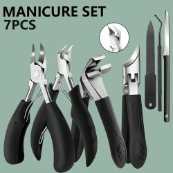 1/7-teiliges professionelles Nagelpflege-Set für eingewachsene Nägel und Zehennägel, klassischer Griff, ergonomische Nagelknipser aus Edelstahl