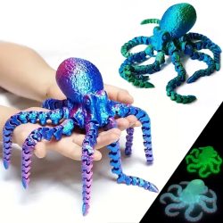3D-Gedruckte Bewegliche Oktopus-Figur: Ein Realistisches, Gelenkiges Stressabbau-Spielzeug und Kreatives Dekorationsobjekt für Kinder
