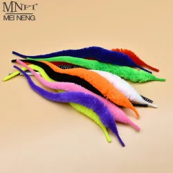 MNFT 12 Stück Mangum Dragon Tails Pike Muskie Steelhead Fliegenbindeköder Salzwasser Baitfish Fliegenschlange Wigle Tail Material Weiche Würmer