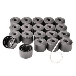 Auto 17mm Radmutter Bolzenabdeckung für VW Volkswagen Phaeton Lupo EOS Caddy Golf MK5 GTI Skoda Reifennabe Reifenschraube Schutzkappe