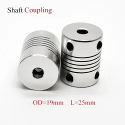 Aluminium Flexible Backenwellenkupplung 3 4 5 6 8 6,35 mm 8 mm 10 mm D19xL25 CNC Schrittmotor Koppler Encoder Graviermaschine