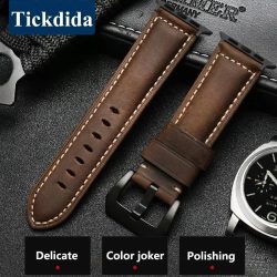 Für Apple Watch Band Hochwertiges Lederarmband Herren für Serie 11 10 9 7 8 SE Ultra 3 2 49 mm 44 mm 46 mm Uhrenarmband 45 mm 41 mm 42 mm