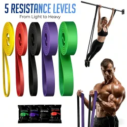 7-stufiges Hochleistungs-Widerstandsband für Agilitätstraining, Fitness-Ausrüstung, Yoga-Pilates-Zubehör, Gummiband für Heimtraining