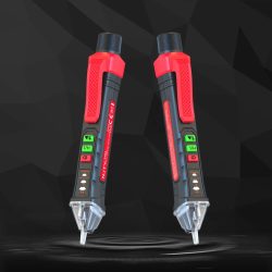 Berührungsloser Spannungsprüfer 12-1000V AC/DC Stiftförmiger Stromkreisprüfer mit Indikator, Taschenlampe und Summer