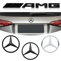 1 Stück ABS Auto-Heckemblem Aufkleber Mercedes Benz Ersatz-Zubehör für W204 W222 W205 W177 W212 W213 X253 W203 W176