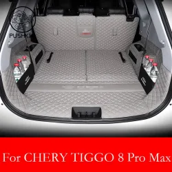 Für CHERY TIGGO 8 Pro Max 2025 2026 Kofferraummatte Innenraum-Teppich PU-Leder Kofferraumunterlage Mattenabdeckung Auto-Styling Zubehör