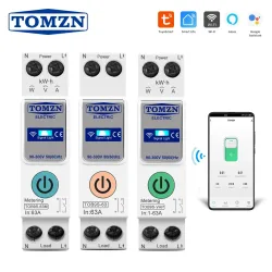 TUYA Smartlife 63A TOMZN 1P+N WLAN Smart-Schalter Energiezähler kWh-Messung Überwachung Schutzschalter Timer Relais MCB