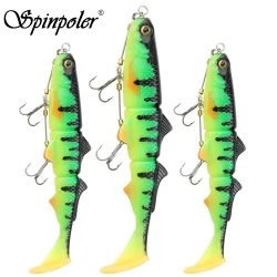 Spinpoler Pike Stinger Rig Hook Systerm mit 3D Swimbait Soft Lure Fishing Bait Paddle T Tails For Zander Pike Big Game Fish