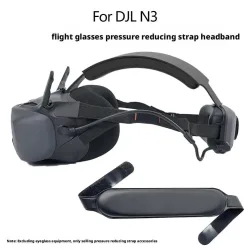 Für DJI N3 Flugbrille Stirnband Bequemer verstellbarer Kopfgurt für DJI-Brille PU-Leder Druckentlastungskissen