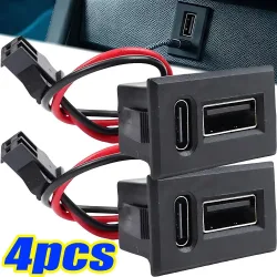 Dualer USB-C-Buchsenanschluss 20V/3A Kupferkabel Ersatz für Auto, Fahrzeug, Smart-Home-Geräte ? Strom- und Datenanschluss