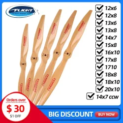 1Pc Elektrische RC Flugzeug Propeller Holz Prop CW 14x7 16x10 12x6 12x8 13x6 17x8 18x8 18x10 20x10 Für Starrflügel Flugzeuge