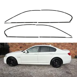Glänzender/Matter Schwarzer Chrom-Entfernungs-Aufkleber für BMW 5er F10 2011-2017 Limousine Autofenster Außenverkleidung