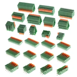 10 Stück 2,54 mm Rastermaß KF141V KF141R Push-in-Feder Schraubenloser Klemmenblock Gerader/gebogener Fuß 1/2/3/4/5/6/7/8/9/10P PCB-Anschluss