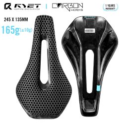 RYET 135/145/155mm 3D-Gedruckter Vollcarbon-Fahrradsattel 245mm 260mm Fahrradsitz für MTB Gravel Rennrad Fahrradteile