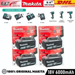 100% Original Makita 18V Akku BL1850B BL1850 BL1860 BL 1860 BL1830 BL1815 BL1840 LXT400 6,0Ah für Makita Werkzeuge und Bohrmaschinen