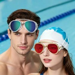 Volle Ansicht Anti Nebel Schwimmen Brille Professionelle Volle Winkel Anti Nebel Schwimmen Brille Schwimmen Brille Männer Frauen Retro Brille