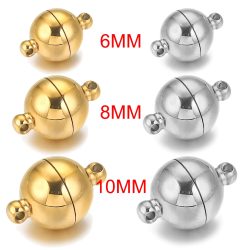 2set Edelstahl Kugel Magnetische Halskette Verschluss Zylinder Verschlüsse Stecker für DIY Armband Schmuck Machen Materialien Zubehör