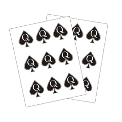 Q of Spades Tattoos Wasserdicht Temporäre Tattoo Aufkleber Tatouage Stich Fake Tattoo Body Art Flash Tattoo Henna Tatoo Männer