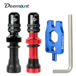 Deemount 2 Stück Schrader A/V-Ventile 40/60 mm CNC-gefräst eloxiert für MTB-Rennrad-Schlauchlose Felgen