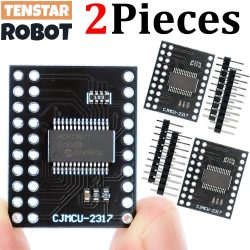 TENSTAR 2 Stück MCP23017 Serielles Schnittstellenmodul IIC I2C SPI Bidirektionale 16-Bit I/O Expander Pins 10 MHz Serielles Modul