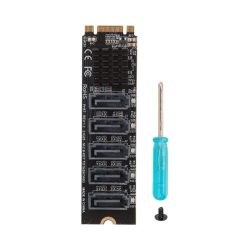 M.2 NVME PCI-E PCIE X4 X8 X16 auf 6 Port 3.0 SATA Adapter Karte Riser III ASM1166 6 GB/S Chassis Server PC Computer Erweiterung