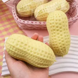 Erdnussförmige Squishy-Spielzeuge, Stressabbau-Tool, weiche Textur, Squishies, Fidget-Modus, Anti-Stress-Geschenk, für Kinder und Erwachsene, Geburtstagsgeschenke