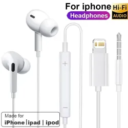 KADIXI, Original-Ohrhörer für Apple iPhone 14 Pro Max Lightning-Kopfhörer 13 12 11 Mini X XS XR SE 6 7 8 Plus kabelgebundener In-Ear-Anruf-Ohrhörer