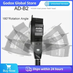 Godox AD-B2 Bowens Mount Doppelröhren Lichtkopfhalterung für AD200 tragbarer Blitz Speedlite