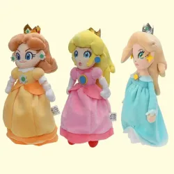 Großes Plüschtier der Prinzessin Peach, Daisy und Rosalina, weiche Stoffpuppe der Mario-Geschwister zum Spielen und Kuscheln