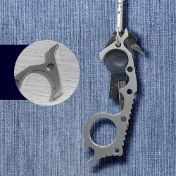 Einfach zu bedienender kleiner offener Schraubenschlüssel, tragbarer multifunktionaler Flaschenöffner, Fensterbrecher, Outdoor-Camping-Werkzeug