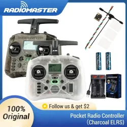 Radiomaster Pocket EdgeTX 2.4G Radio Controller FCC LBT (Mode2 Linkshänder-Drossel) CC2500 / ELRS Hall Gimbal-Sender
