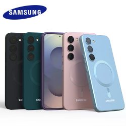 Für Samsung Galaxy magnetische Hülle S25 FE S25 S24 S23 S22 S21 S20 FE S25 Plus S25 Ultra magnetisches flüssiges Silikon stoßfestes Telefon