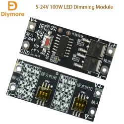 100 W LED-Dimmmodul, einstellbarer Lichtausgang mit Soft-Start-Stopp-Speicherfunktion, breite Spannung 5?24 V, für LED-Streifenbeleuchtung