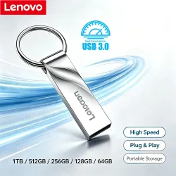 Lenovo USB 3.0 Metall-USB-Stick 1 TB Hochgeschwindigkeits-Flash-Laufwerke 512 GB 256 GB Tragbarer USB-Stick 128 GB U-Disk Super Mini Plug & Play
