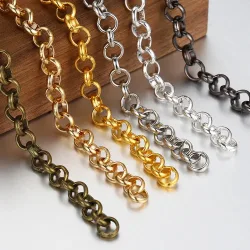 2 Meter O-Form Halskette Ketten Kupfer Armband Kabel Link Bulk Ketten DIY handgemachte Schmuck machen Erkenntnisse Großhandel