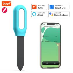 Tuya Zigbee Bodensensor Feuchtigkeit Temperatur Feuchtigkeitsdetektor Smart Life Home Assistant Echtzeitmonitor für Pflanzengarten