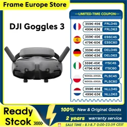 DJI Goggles 3 FPV-Brille mit Micro-OLED-Bildschirmen für Immersives Flugerlebnis, O4 HD-Videoübertragung, Kabellos, DJI Neu Original