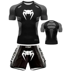 Freikampf- und Box-Muay-Thai-Shirt-Shorts-Set Venom UFC Sets Schnelltrocknendes, atmungsaktives Polyester-Trainings-T-Shirt-Shorts-Set