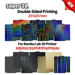 P2S Bambulab Bauplatte 257x257 Federstahlblech PEI Glattes PEO-Blech A1 X1C P1S Bauplatte 3D-Drucker Bamboo Lab Upgrade-Bed