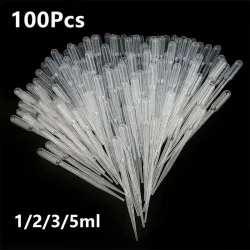 100 Teile/los Labor Pipette 1ml 2ml 3ml 5ml Kunststoff Einweg Messbehälter Flüssigkeit Dropper Ausrüstung stroh Make-Up-Tools