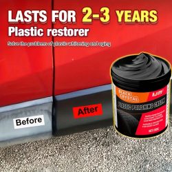 150 g Kunststoff- und Gummi-Reparaturpaste ? schwarzer Kristalllack für Autokratzer, Reifenglanz und Innenverlängerung, Anti-Aging und Verblassen