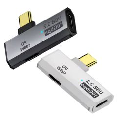 Neu angekommen 2 in 1 Typ C OTG Adapter USB C Stecker auf USB-C Buchse USB 3.2 Splitter 100 W PD Schnelle Aufladung für Laptop Tablet