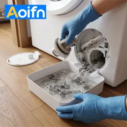 NONE, Aoifn Waschmaschinen-Auffangschale, Wasserfangschale für Frontlader-Waschmaschinen, Filterreinigung, Bodenschutz gegen Waschmittelüberlauf
