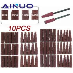 10Pcs Schleifpapier Schleifkopf Schleifkartusche Spirale Rolle Kegel Kit Sortiment Motor Porting Kit Schleif Rad Werkzeug