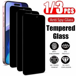 1~3PCS Anti Spionage gehärtetes Glas Für iPhone 17 17e 16e 16 15 Pro Max Privatsphäre Bildschirmschutz Apple iPhone 15 14 Plus 13 12 11 Pro MaxAntispionagefolie Glas iPhone 17 Pro Max Front