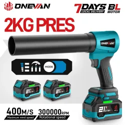 ONEVAN 400 mt/s 4000 W High Power Bürstenlosen Turbo Gebläse Fan Elektrische Luft Gebläse Jet Fan Schnee Blatt Staub werkzeug Für Makita Batterie Pin